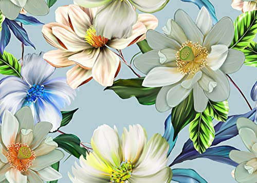 HEKO PANELS Stoff Oxford Wasserdichte Meterware CanvasPolyester Stoff Zum Nähen Nähstoffe Möbelstoffe Dekostoffe Handwerken Wasserabweisend Blickdicht Blumen Bunt 100 x 155 cm von HEKO PANELS
