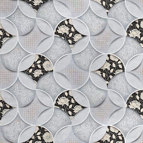 HEKO PANELS Samt Stoff Meterware Dekostoff Bedruckt Möbelstoff Polsterstoff Samtstoff Velvet Polyester Stoffe Zum Nähen Wasserabweisend Royal Geometrische Dekoration 140 x 200 cm RDX1741 von HEKO PANELS