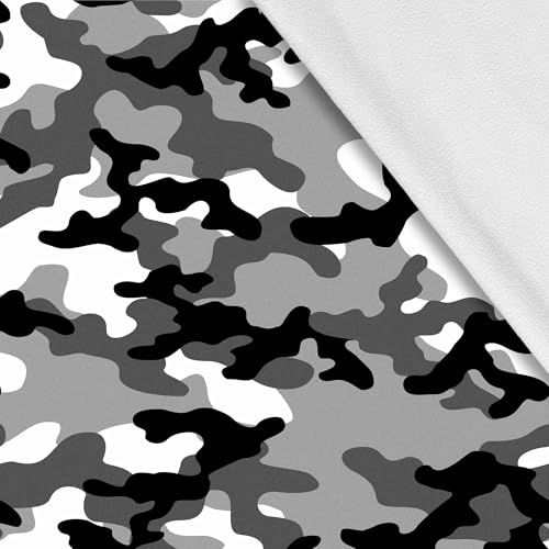 HEKO PANELS Softshell-Stoff Wasserfest Mit Fleece 145 x 300 cm Camouflage 3 Meter Nähstoff Windfest Für Jacke Wandern Sport Overall Tarnung Tarnfarben 95% Polyester 5% Spandex von HEKO PANELS