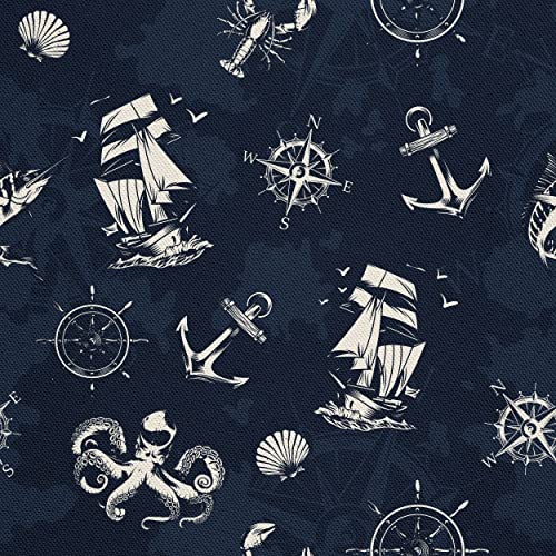 HEKO PANELS Stoff Oxford Meterware Canvas-Stoff Polyester Zum Nähen Nähstoffe Möbelstoffe Dekostoffe Handwerken Wasserabweisend Blickdicht Meeresgeschichten 2 Meter 155 x 200 cm, DX256/2mb HEKO PANELS Stoff Oxford Meterware Canvas-Stoff Polyester Zum Nähen Nähstoffe Möbelstoffe Dekostoffe Handwerken Wasserabweisend Blickdicht Meeresgeschichten 2 Meter 155 x 200 cm, DX256/2mb von HEKO PANELS
