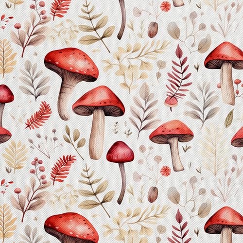 HEKO PANELS Stoff Oxford Wasserdichte Meterware Canvas-Stoff Polyester Nähstoff Dekostoffe Handwerken Wasserabweisend Blickdicht Pilze Pflanzen Aquarell Wasserfarbe 2 Meter 155 x 200 cm DX2700 HEKO PANELS Stoff Oxford Wasserdichte Meterware Canvas-Stoff Polyester Nähstoff Dekostoffe Handwerken Wasserabweisend Blickdicht Pilze Pflanzen Aquarell Wasserfarbe 2 Meter 155 x 200 cm DX2700 von HEKO PANELS