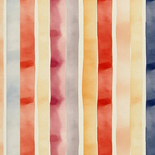 HEKO PANELS Stoff Oxford Wasserdichte Meterware Canvas-Stoff Polyester Nähstoff Dekostoffe Handwerken Wasserabweisend Blickdicht Streifen Bunt Aquarell Wasserfarbe 5 Meter 155 x 500 cm DX2590 von HEKO PANELS