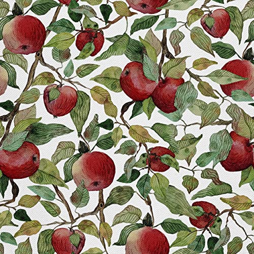 HEKO PANELS Stoff Oxford Wasserdichte Meterware Canvas-Stoff Polyester Stoff Zum Nähen Nähstoffe Dekostoffe Wasserabweisend Blickdicht Äpfel Apfelbäume 5 Meter 155 x 500 cm von HEKO PANELS