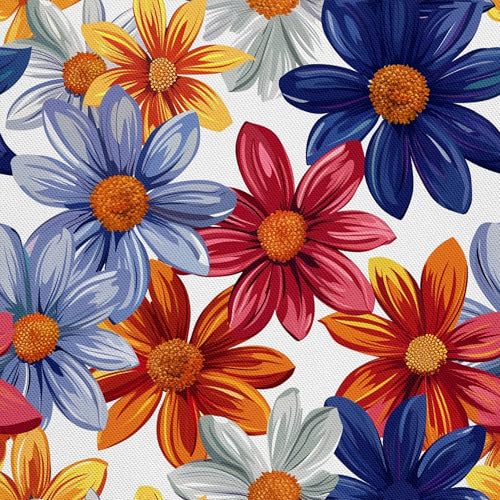 HEKO PANELS Stoff Oxford Wasserdichte Meterware Canvas-Stoff Polyester Stoff Zum Nähen Nähstoffe Dekostoffe Wasserabweisend Blickdicht Blumen 1 Meter 155 x 100 cm von HEKO PANELS