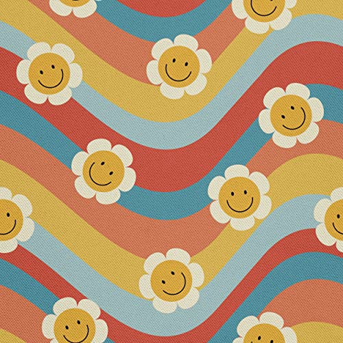 HEKO PANELS Stoff Oxford wasserdichte Meterware Canvas-Stoff Polyester Stoff Zum Nähen Nähstoffe Dekostoffe Wasserabweisend Blickdicht Blumen Bunt 2 Meter 155 x 200 cm von HEKO PANELS