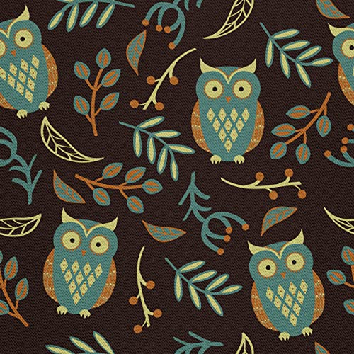 HEKO PANELS Stoff Oxford Wasserdichte Meterware Canvas-Stoff Polyester Stoff Zum Nähen Nähstoffe Dekostoffe Wasserabweisend Blickdicht Eulen 2 Meter 155 x 200 cm von HEKO PANELS