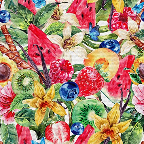 HEKO PANELS Stoff Oxford Wasserdichte Meterware Canvas-Stoff Polyester Stoff Zum Nähen Nähstoffe Dekostoffe Wasserabweisend Blickdicht Früchte Blumen 3 Meter 155 x 300 cm HEKO PANELS Stoff Oxford Wasserdichte Meterware Canvas-Stoff Polyester Stoff Zum Nähen Nähstoffe Dekostoffe Wasserabweisend Blickdicht Früchte Blumen 3 Meter 155 x 300 cm von HEKO PANELS