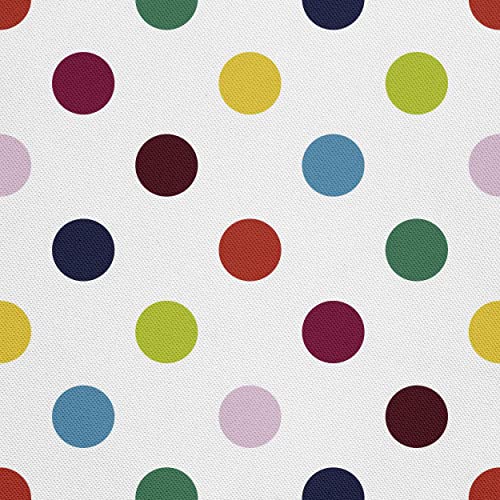 HEKO PANELS Oxford Wasserdichte Meterware Canvas Polyester Stoff Zum Nähen, Dekostoffe Wasserabweisend Blickdicht Gepunktet Bunt 2 Meter 155 x 200 cm von HEKO PANELS