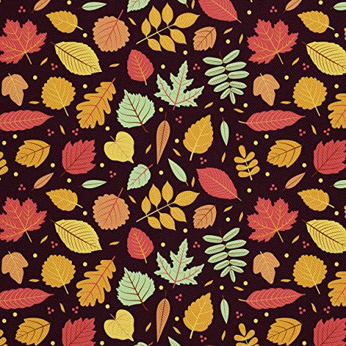 HEKO PANELS Stoff Oxford Wasserdichte Meterware Canvas-Stoff Polyester Stoff Zum Nähen Nähstoffe Dekostoffe Wasserabweisend Blickdicht Herbstblätter 2 Meter 155 x 200 cm von HEKO PANELS