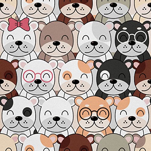 HEKO PANELS Stoff Oxford Wasserdichte Meterware Canvas-Stoff Polyester Stoff Zum Nähen Nähstoffe Dekostoffe Wasserabweisend Blickdicht Hunde 1 Meter 155 x 100 cm, DR069 HEKO PANELS Stoff Oxford Wasserdichte Meterware Canvas-Stoff Polyester Stoff Zum Nähen Nähstoffe Dekostoffe Wasserabweisend Blickdicht Hunde 1 Meter 155 x 100 cm, DR069 von HEKO PANELS