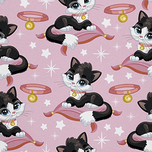 HEKO PANELS Oxford Wasserdichte Meterware Canvas-Stoff Polyester Zum Nähen Nähstoffe Dekostoffe Wasserabweisend Blickdicht Katzen 1 Meter 155 x 100 cm von HEKO PANELS