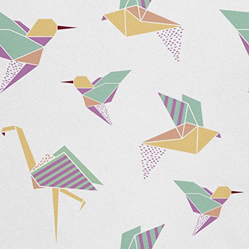 HEKO PANELS Stoff Oxford Wasserdichte Meterware Canvas-Stoff Polyester Stoff Zum Nähen Nähstoffe Dekostoffe Wasserabweisend Blickdicht Origami Vögel 2 Meter 155 x 200 cm von HEKO PANELS