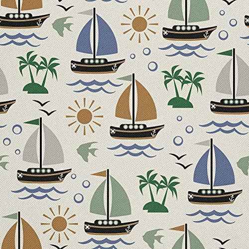 HEKO PANELS Stoff Oxford Wasserdichte Meterware Canvas-Stoff Polyester Stoff Zum Nähen Nähstoffe Dekostoffe Wasserabweisend Blickdicht Palmen Segelboote Sonne 3 Meter 155 x 300 cm HEKO PANELS Stoff Oxford Wasserdichte Meterware Canvas-Stoff Polyester Stoff Zum Nähen Nähstoffe Dekostoffe Wasserabweisend Blickdicht Palmen Segelboote Sonne 3 Meter 155 x 300 cm von HEKO PANELS
