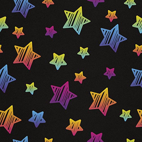 HEKO PANELS Stoff Oxford Wasserdichte Meterware Canvas-Stoff Polyester Stoff Zum Nähen Nähstoffe Dekostoffe Wasserabweisend Blickdicht Sterne 2 Meter 155 x 200 cm von HEKO PANELS
