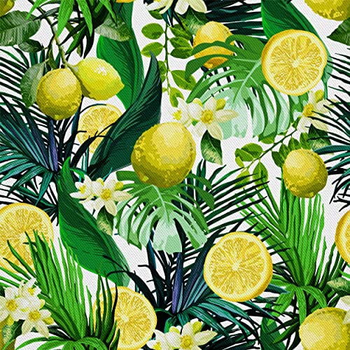 HEKO PANELS Stoff Oxford Wasserdichte Meterware Canvas-Stoff Polyester Stoff Zum Nähen Nähstoffe Dekostoffe Wasserabweisend Blickdicht Zitronen Exotische Blätter 1 Meter 155 x 100 cm HEKO PANELS Stoff Oxford Wasserdichte Meterware Canvas-Stoff Polyester Stoff Zum Nähen Nähstoffe Dekostoffe Wasserabweisend Blickdicht Zitronen Exotische Blätter 1 Meter 155 x 100 cm von HEKO PANELS