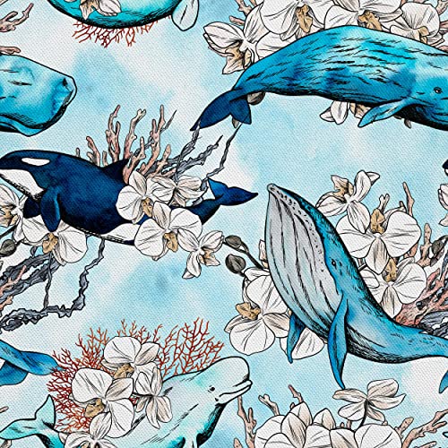 HEKO PANELS Stoff Oxford Wasserdichte Meterware Canvas-Stoff Polyester Stoff Zum Nähen Nähstoffe Möbelstoffe Dekostoffe Handwerken Wasserabweisend Blickdicht Blauwale Orcas 1 Meter 155 x 100 cm HEKO PANELS Stoff Oxford Wasserdichte Meterware Canvas-Stoff Polyester Stoff Zum Nähen Nähstoffe Möbelstoffe Dekostoffe Handwerken Wasserabweisend Blickdicht Blauwale Orcas 1 Meter 155 x 100 cm von HEKO PANELS
