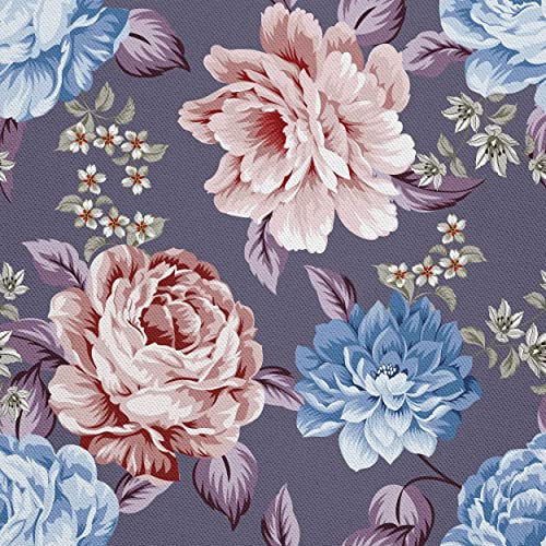 HEKO PANELS Stoff Oxford Wasserdichte Meterware Canvas-Stoff Polyester Stoff Zum Nähen Nähstoffe Möbelstoffe Dekostoffe Handwerken Wasserabweisend Blickdicht Blumen Bunt 1 Meter 155 x 100 cm, DX680 von HEKO PANELS