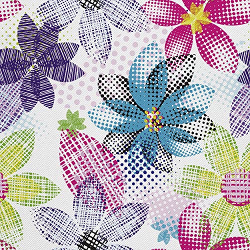HEKO PANELS Oxford Wasserdichte Meterware Canvas-Stoff Polyester Zum Nähen Nähstoffe Möbelstoffe Dekostoffe Handwerken Wasserabweisend Blickdicht Blumen Bunt 5 Meter 155 x 500 cm von HEKO PANELS