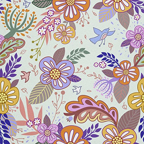 HEKO PANELS Stoff Oxford Wasserdichte Meterware Canvas-Stoff Polyester Stoff Zum Nähen Nähstoffe Möbelstoffe Dekostoffe Handwerken Wasserabweisend Blickdicht Blumen Bunt 5 Meter 155 x 500 cm von HEKO PANELS