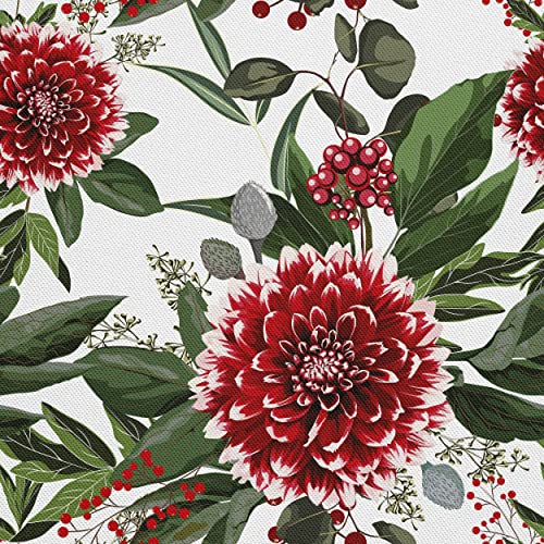 HEKO PANELS Stoff Oxford Wasserdichte Meterware Canvas-Stoff Polyester Stoff Zum Nähen Nähstoffe Möbelstoffe Dekostoffe Handwerken Wasserabweisend Blickdicht Blumen Dahlien 2 Meter 155 x 200 cm von HEKO PANELS