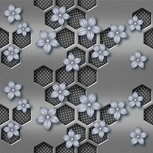 HEKO PANELS Stoff Oxford Wasserdichte Meterware Canvas-Stoff Polyester Stoff Zum Nähen Nähstoffe Möbelstoffe Dekostoffe Handwerken Wasserabweisend Blickdicht Blumen Geometrisch 1 Meter 155 x 100 cm von HEKO PANELS