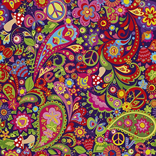 HEKO PANELS Stoff Oxford Wasserdichte Meterware Canvas-Stoff Polyester Zum Nähen Nähstoffe Möbelstoffe Dekostoffe Handwerken Wasserabweisend Blickdicht Hippie 1 Meter 155 x 100 cm HEKO PANELS Stoff Oxford Wasserdichte Meterware Canvas-Stoff Polyester Zum Nähen Nähstoffe Möbelstoffe Dekostoffe Handwerken Wasserabweisend Blickdicht Hippie 1 Meter 155 x 100 cm von HEKO PANELS