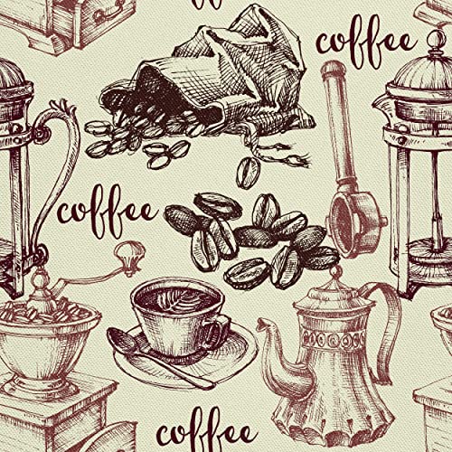 HEKO PANELS Stoff Oxford Wasserdichte Meterware Canvas-Stoff Polyester Stoff Zum Nähen Nähstoffe Möbelstoffe Dekostoffe Handwerken Wasserabweisend Blickdicht Kaffee 1 Meter 155 x 100 cm, DX1507 von HEKO PANELS