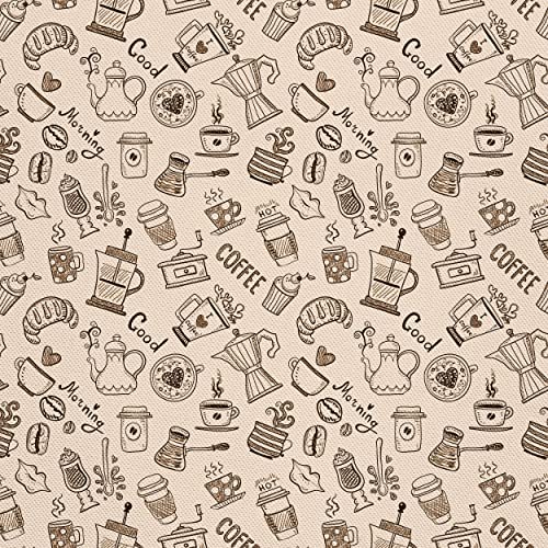 HEKO PANELS Stoff Oxford Wasserdichte Meterware Canvas-Stoff Polyester Stoff Zum Nähen Nähstoffe Möbelstoffe Dekostoffe Handwerken Wasserabweisend Blickdicht Kaffeezeit 1 Meter 155 x 100 cm von HEKO PANELS