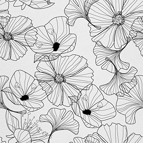 HEKO PANELS Oxford Wasserdichte Meterware Canvas-Stoff Polyester Zum Nähen Nähstoffe Möbelstoffe Dekostoffe Handwerken Wasserabweisend Blickdicht Mohnblumen 3 Meter 155 x 300 cm von HEKO PANELS