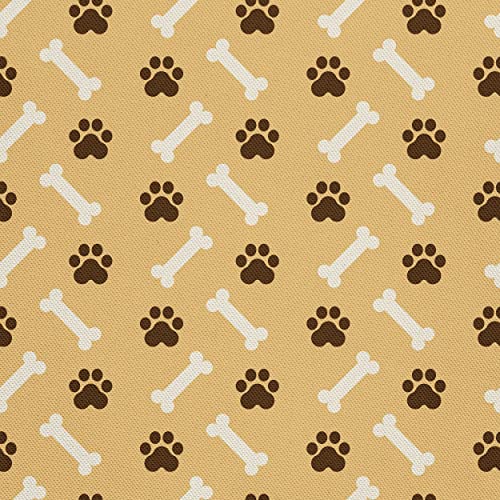 HEKO PANELS Stoff Oxford Wasserdichte Meterware Canvas-Stoff Polyester Stoff Zum Nähen Nähstoffe Möbelstoffe Dekostoffe Handwerken Wasserabweisend Blickdicht Pfoten Knochen 1 Meter 155 x 100 cm von HEKO PANELS
