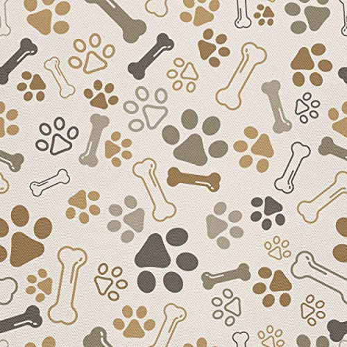 HEKO PANELS Stoff Oxford Wasserdichte Meterware Canvas-Stoff Polyester Stoff Zum Nähen Nähstoffe Möbelstoffe Dekostoffe Handwerken Wasserabweisend Blickdicht Pfoten Knochen 3 Meter 155 x 300 cm von HEKO PANELS