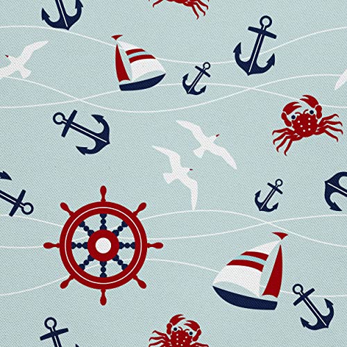 HEKO PANELS Stoff Oxford Wasserdichte Meterware Canvas-Stoff Polyester Stoff Zum Nähen Nähstoffe Möbelstoffe Dekostoffe Handwerken Wasserabweisend Blickdicht See Meer 2 Meter 155 x 200 cm, DX055/2mb von HEKO PANELS