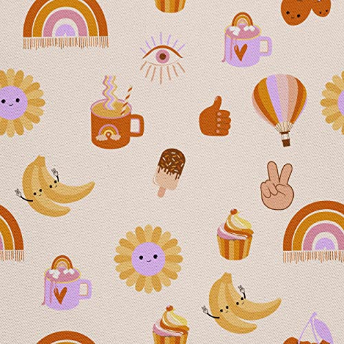 HEKO PANELS Stoff Oxford Wasserdichte Meterware Canvas-Stoff Polyester Stoff Zum Nähen Nähstoffe Möbelstoffe Dekostoffe Wasserabweisend Blickdicht Ballon Sonne Süßigkeiten 1 Meter 155 x 100 cm von HEKO PANELS