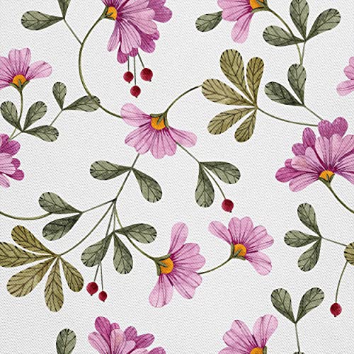 HEKO PANELS Stoff Oxford Wasserdichte Meterware Canvas-Stoff Polyester Stoff Zum Nähen Nähstoffe Möbelstoffe Dekostoffe Wasserabweisend Blickdicht Blumen Lila 1 Meter 155 x 100 cm von HEKO PANELS