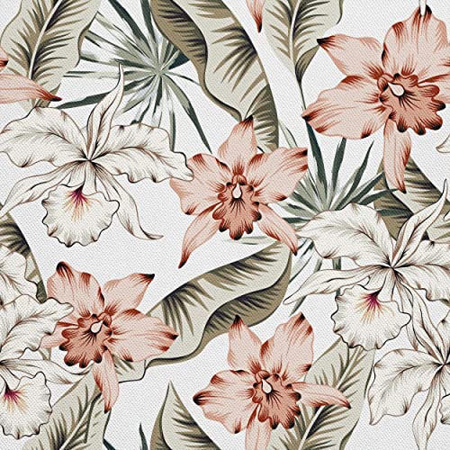 HEKO PANELS Stoff Oxford Wasserdichte Meterware Canvas-Stoff Polyester Stoff Zum Nähen Nähstoffe Möbelstoffe Dekostoffe Wasserabweisend Blickdicht Blumen Narzisse 5 Meter 155 x 500 cm von HEKO PANELS