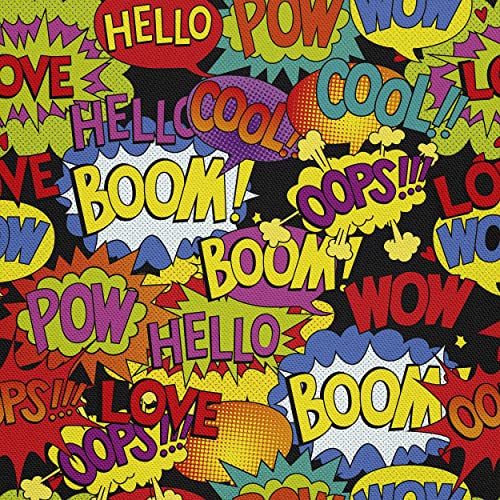 HEKO PANELS Stoff Oxford Wasserdichte Meterware Canvas-Stoff Polyester Zum Nähen Nähstoffe Möbelstoffe Dekostoffe Wasserabweisend Blickdicht Kinder Comics Bunt 1 Meter 155 x 100 cm von HEKO PANELS