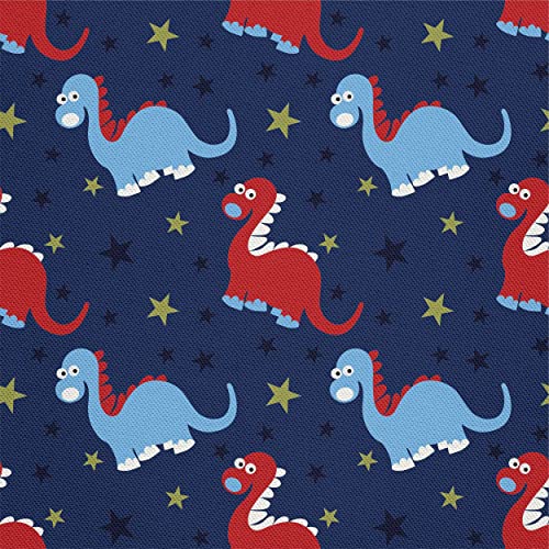 HEKO PANELS Stoff Oxford Wasserdichte Meterware Canvas-Stoff Polyester Stoff Zum Nähen Nähstoffe Möbelstoffe Dekostoffe Wasserabweisend Blickdicht Kinder Dinosaurier 1 Meter 155 x 100 cm, DX011 von HEKO PANELS