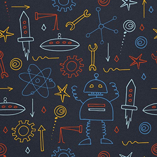 HEKO PANELS Stoff Oxford Wasserdichte Meterware Canvas-Stoff Polyester Stoff Zum Nähen Nähstoffe Möbelstoffe Dekostoffe Wasserabweisend Blickdicht Kinder Roboter UFO 2 Meter 155 x 200 cm HEKO PANELS Stoff Oxford Wasserdichte Meterware Canvas-Stoff Polyester Stoff Zum Nähen Nähstoffe Möbelstoffe Dekostoffe Wasserabweisend Blickdicht Kinder Roboter UFO 2 Meter 155 x 200 cm von HEKO PANELS