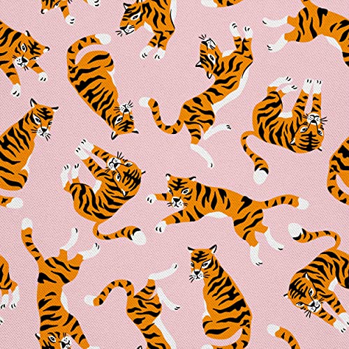 HEKO PANELS Stoff Oxford wasserdichte Meterware Canvas-Stoff Polyester Stoff Zum Nähen Nähstoffe Dekostoffe Wasserabweisend Blickdicht Tiger 2 Meter 155 x 200 cm von HEKO PANELS