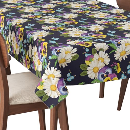 HEKO PANELS Tischdecke 140 x 110 cm Abwaschbar Tischtuch Gartentischdecke Fleckschutz Wasserabweisend Tafeldecke Stiefmütterchen Kamille HEKO PANELS Tischdecke 140 x 110 cm Abwaschbar Tischtuch Gartentischdecke Fleckschutz Wasserabweisend Tafeldecke Stiefmütterchen Kamille von HEKO PANELS
