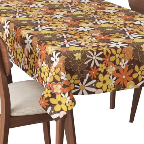HEKO PANELS Tischdecke 140 x 200 cm Abwaschbar Tischtuch Gartentischdecke Fleckschutz Wasserabweisend Tafeldecke Blumen von HEKO PANELS