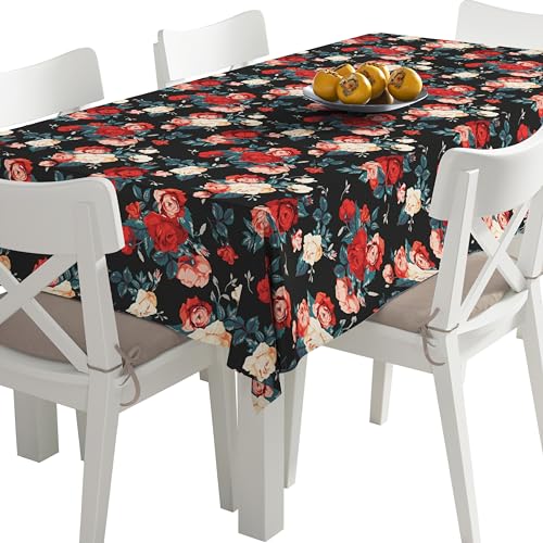 HEKO PANELS Tischdecke 140 x 200 cm Abwaschbar Tischtuch Gartentischdecke Fleckschutz Wasserabweisend Tafeldecke Rosen von HEKO PANELS