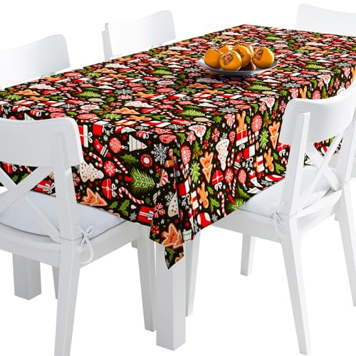 HEKO PANELS Tischdecke Wasserabweisend Abwaschbar 140 x 110 cm Weihnachtstischdecke Tischtuch Weihnachtstischtuch Fleckschutz Tafeldecke Weihnachten Weihnachtsmuster HEKO PANELS Tischdecke Wasserabweisend Abwaschbar 140 x 110 cm Weihnachtstischdecke Tischtuch Weihnachtstischtuch Fleckschutz Tafeldecke Weihnachten Weihnachtsmuster von HEKO PANELS