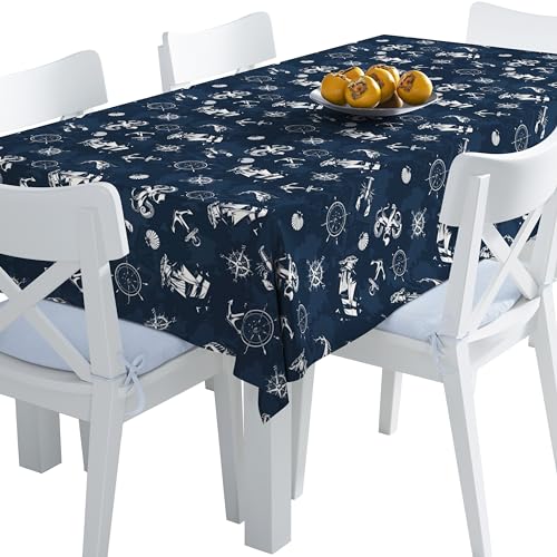 HEKO PANELS Tischdecke Wasserabweisend Abwaschbar 140 x 300 cm Tischtuch Outdoor Gartentischdecke Fleckschutz Tafeldecke Meer See von HEKO PANELS