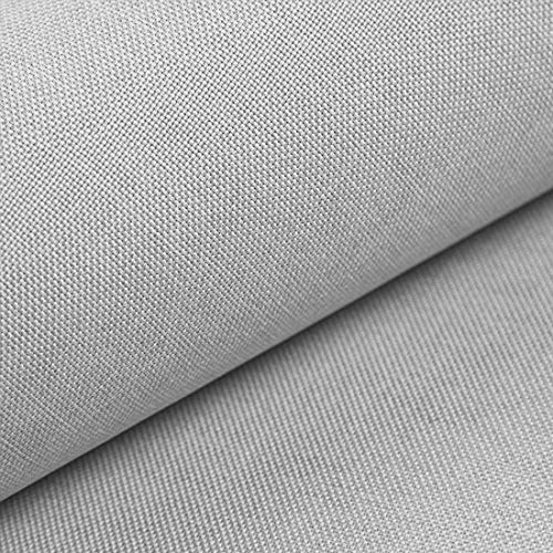 Heko Panels Stoff Meterware Torino Stoffe Zum Nähen Möbelstoff Polsterstoff Möbelstoffe Bezugsstoff Für Möbel Stühle Ecksofa Eckbank Sofa Blickdicht Silber Hellgrau von HEKO PANELS