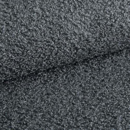 Heko Panels Bouclé Stoff Polsterstoff Boucle Möbelstoff Frottier-Velours Schwer Entflammbar Meterware Stoff Zum Nähen Für Deko Kissenbezüge Wohntextilien 500 x 142 cm Graphit Anthrazit Tena Heko Panels Bouclé Stoff Polsterstoff Boucle Möbelstoff Frottier-Velours Schwer Entflammbar Meterware Stoff Zum Nähen Für Deko Kissenbezüge Wohntextilien 500 x 142 cm Graphit Anthrazit Tena von HEKO PANELS