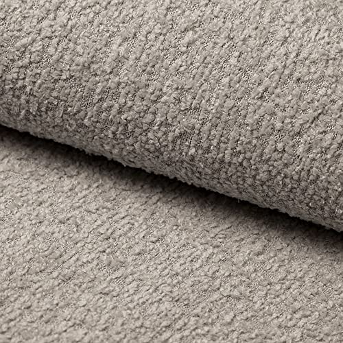 Heko Panels MUSTERSTÜCK Milano Stoff Meterware Bouclé Kuschelweich Premium Polsterstoff PES Teddystoff Nähstoffe Möbelstoffe Dekostoffe Handwerken UV-beständig Milano Beige Stoffprobe 10 x 10 cm von HEKO PANELS