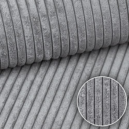 Heko Panels Murano Polsterstoff Cord-Optik Meterware Stoff zum Nähen Möbelstoff Abriebfestigkeit 35000 Zyklen Musterstück 5 x 5 cm Hellgrau Heko Panels Murano Polsterstoff Cord-Optik Meterware Stoff zum Nähen Möbelstoff Abriebfestigkeit 35000 Zyklen Musterstück 5 x 5 cm Hellgrau von HEKO PANELS