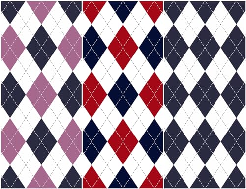 Heko Panels Oxford Stoff Panel Wasserdicht Mit 3 Mustern Canvas-Stoff Polyester Stoff Zum Nähen Nähstoffe Dekostoffe Wasserabweisend Blickdicht 121,5 x 153 cm Geometrisches Muster von HEKO PANELS