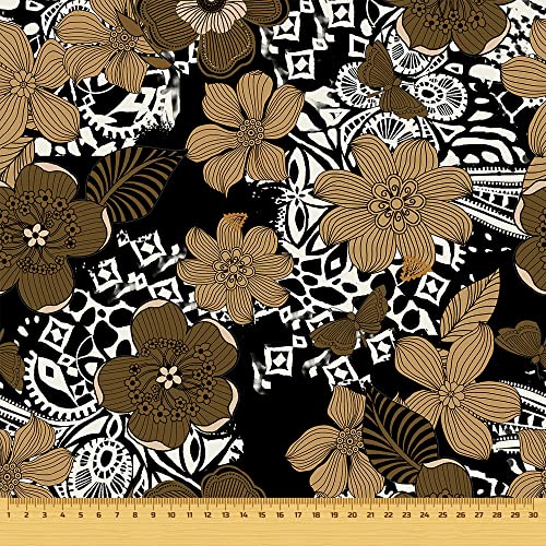 HEKO PANELS Stoff Oxford Wasserdichte Meterware CanvasPolyester Stoff Zum Nähen Nähstoffe Möbelstoffe Dekostoffe Handwerken Wasserabweisend Blickdicht Blumen Cappuccino Schwarz 100 x 155 cm HEKO PANELS Stoff Oxford Wasserdichte Meterware CanvasPolyester Stoff Zum Nähen Nähstoffe Möbelstoffe Dekostoffe Handwerken Wasserabweisend Blickdicht Blumen Cappuccino Schwarz 100 x 155 cm von HEKO PANELS